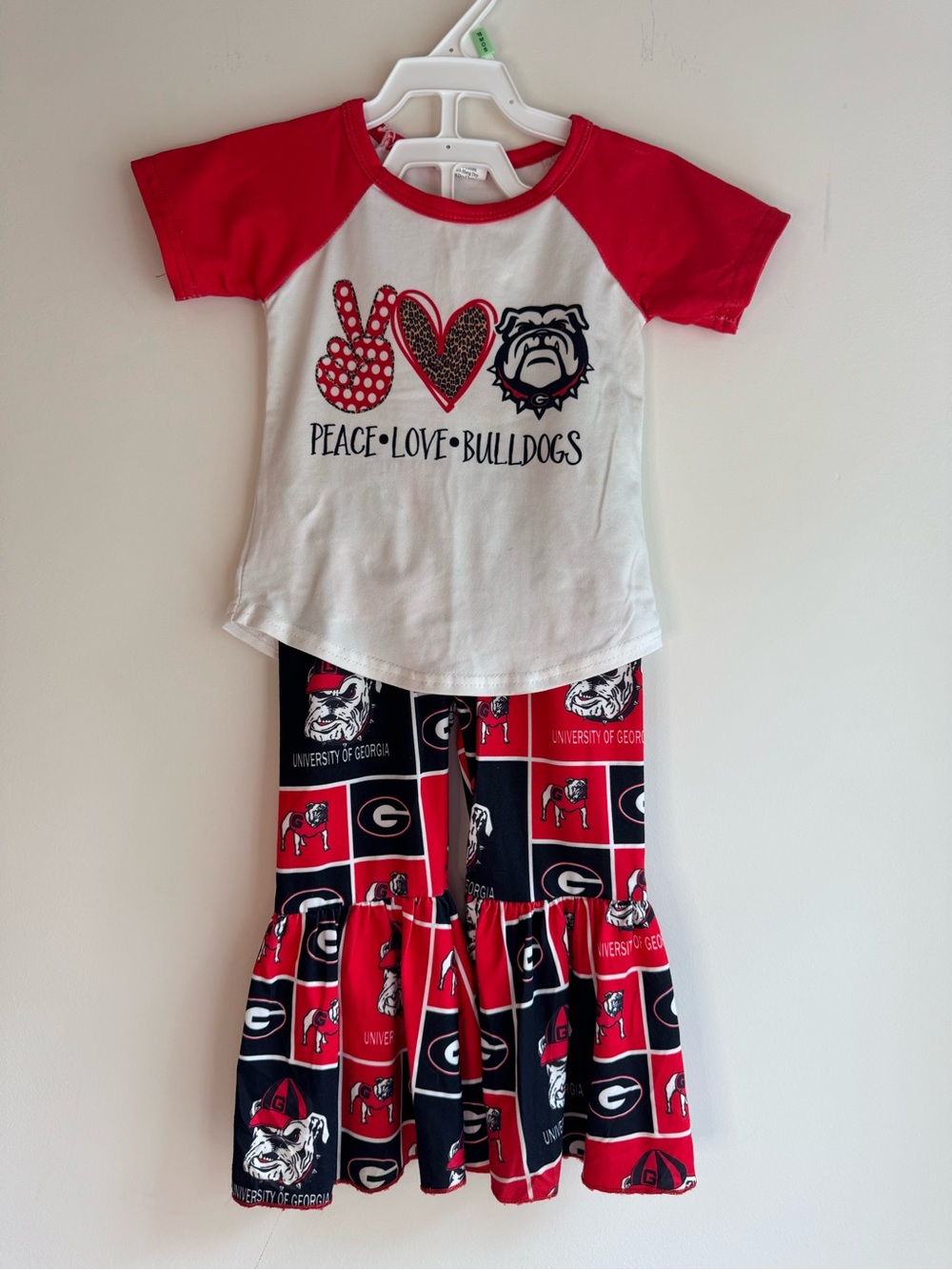 University Bulldogs Kids Matching Set - Red & White